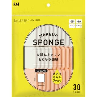 Esponja de maquillaje KAI Cuadrada delgada 30 uds
