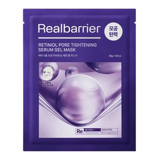 Masque en gel sérum Realbarrier à la rétinol pour resserrer les pores