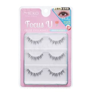 Extensiones de pestañas falsas MEKO Focus U Superiores - Estilo Natural (3 pares)