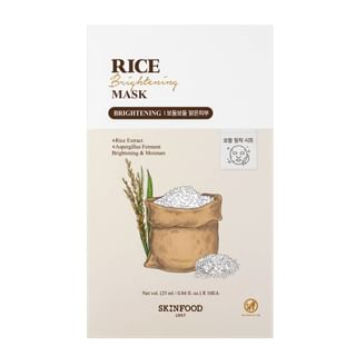 Set de mascarilla iluminadora de arroz SKINFOOD (25 ml x 10 hojas)