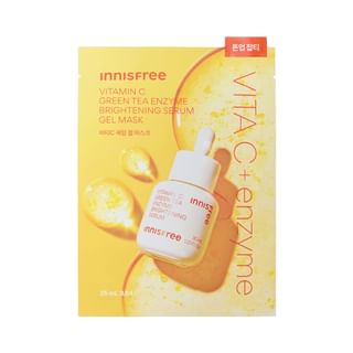Innisfree Vitamin C Green Tea Enzyme Brightening Serum Gel Mask, 25ml x 1 sheet
