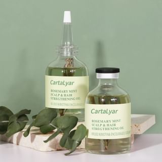 Aceite para el cuero cabelludo y el cabello fortificante de CartaLyar con menta y romero