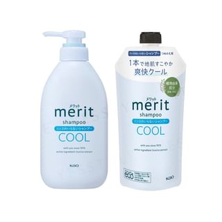 Kao Merit Rinse-In Shampoo Cool, 320ml Refill
