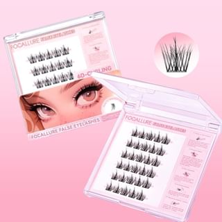Cejas falsas sin pegamento FOCALLURE - CE04, curva 6D, 30 grupos
