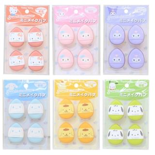 AI PLANNING - Esponjas para maquillaje con personajes de Sanrio - Juego de 4 (Tamaño: Medio, Color: Multicolor) 
