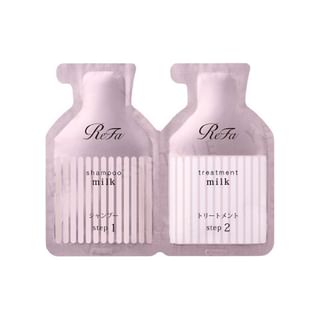 MTG ReFa Milk Protein Pink Anti-Frizz Shampoo & Hair Treatment Trial Set