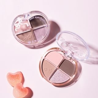 Paleta de sombras de ojos ROZO - Colección Sakura (4 colores, mate sedoso y brillante)