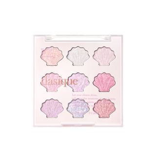 Paleta de sombras dasique Coleccion Sirena Brilla - Paleta de 9 sombras brillantes