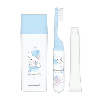Ensemble de brossage de dents carré Cinnamoroll de Kamio Japon (1 ensemble)