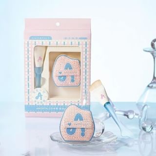 Set de pinceles de base y polvo Amortals con diseño de cola de sirena
