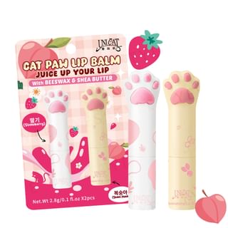 Set de bálsamo labial Cat Paw UNICAT de fresa y melocotón