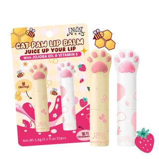 Set de bálsamo labial UNICAT Pata de gato (Miel + Fresa)