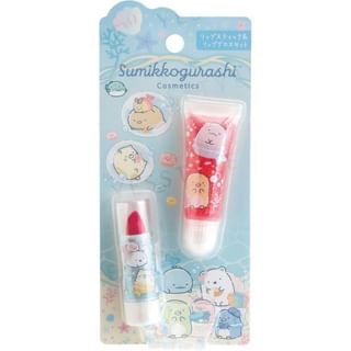 Set de lápiz labial y brillo labial San-X Sumikko Gurashi 02 (2 unidades)