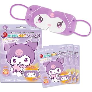 Máscara caliente para los ojos Sun Smile Kuromi (paquete de 3 piezas)