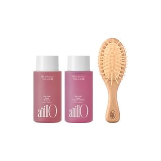 anillO Rosy Night Repair Hair & Brush Mini Set, 3 Pieces
