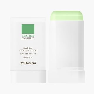 Pasta solar WellDerma con extracto de árbol del té y complejo Cica