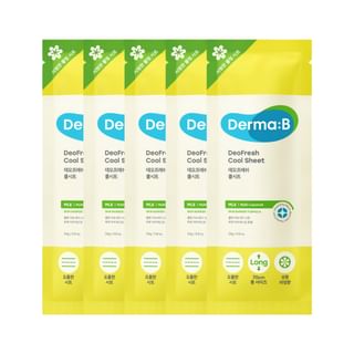 Derma:B DeoFresh Cool Sheet Set (24g x 5 sheets)