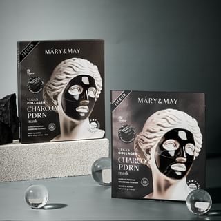 Kit de mascarilla Mary&May con colágeno vegetal y carbón