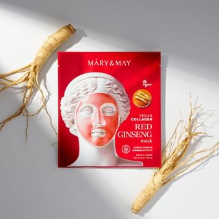 Mary&May Vegan Collagen Red Ginseng Mask 30g, 1 sheet