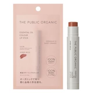 The Public Organic - Labial de Aceite Esencial Orgánico, Ámbar Beige