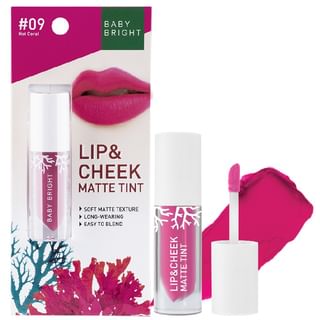 Baby Bright Matte Lip & Cheek Tint - Hot Coral (09)
