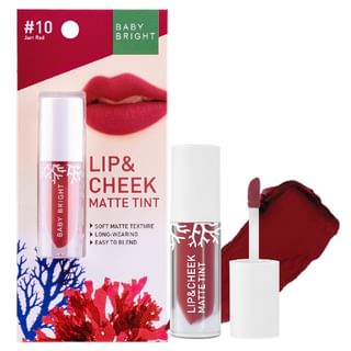Baby Bright Matte Lip & Cheek Tint - 10 Jam Red