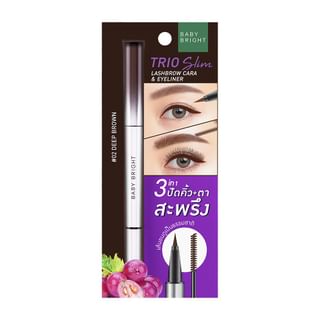 Definidor de cejas y pestañas Baby Bright Trio Slim 02 Marrón Oscuro