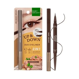 Lápiz de Ojos Dual Baby Bright Arriba y Abajo 02 Chocolate Oscuro