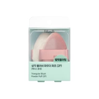 Set Triangular Fillimilli - Houpette de Espuma Rosa Claro