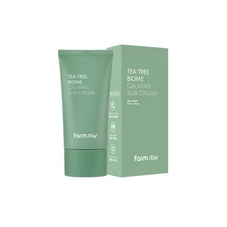 Crema solar calmante Farmstay Bioma de árbol del té 50g