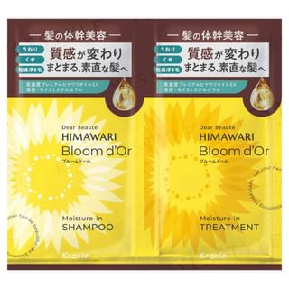Set Kracie Dear Beaute Himawari Bloom d'Or Hidratante Shampoo y Tratamiento (10ml x 2)