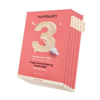 Masques en feuille Numbuzin pour le raffermissement des pores (lot de 5)