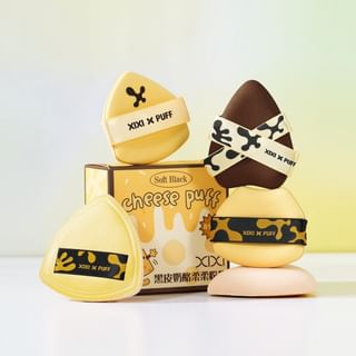 Set de 4 esponjas xixi de queso suave negro