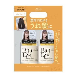 Kose Bioliss Pure Retouch Silky Straight Shampoo & Conditioner Set (480ml x 2)