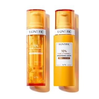 Ensemble sérum éclaircissant à 10 % de vitamine C pure SKINTIFIC