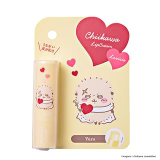 Bálsamo Labial Lovisia Serie Corazón Chiikawa - Rakko Yuzu (Tamaño: 3.5g, Color: Yuzu, Capacidad: 3.5g)