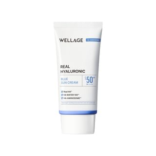 Crema solar azul real con ácido hialurónico de WELLAGE 50 ml
