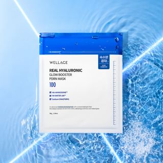 WELLAGE Real Hyaluronic Glow Booster PDRN Mask (38g, 1 sheet)