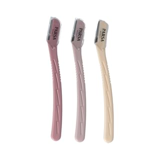 PARSA Beauty - Set of 3: Eyebrow Razor (Size: Medium, Color: Silver, Capacity: N/A)