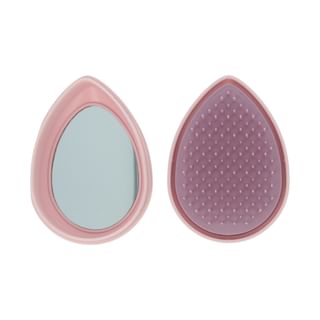 Cepillo portátil PARSA Beauty LOV.U con espejo - Rosa