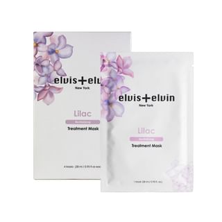 elvis+elvin Revitalizing Treatment Mask Set, Lilac, 28ml x 4 sheets