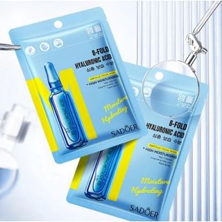 Masque facial en ampoule Hyaluronique 8 plis SADOER - 6 types, 10X Niacinamide, 25 ml