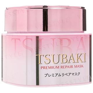 Máscara reparadora premium Tsubaki Shiseido de camelia rosa y melocotón, edición Japón