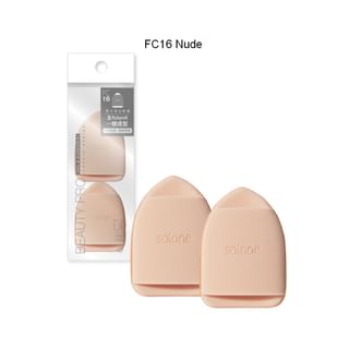 Esponja de maquillaje Solone - Nude, juego de 2 unidades