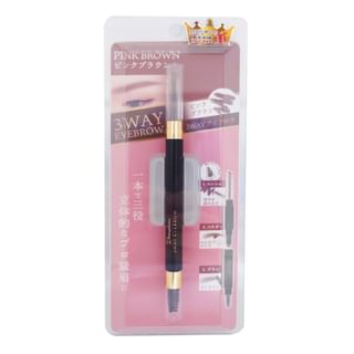 Herramienta de cejas PICOMONTE 3 en 1, Rosa Marrón