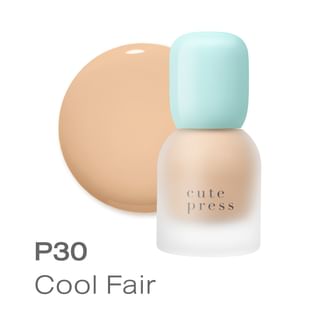Fundación iluminadora híbrida Cute Press SPF 50 PA++++ (Tono claro, P30)