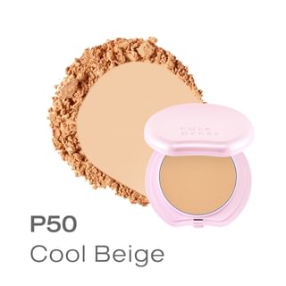 Polvo fundición de maquillaje sin defectos Cute Press híbrido con protección solar 50 PA++++