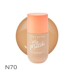 Fundación Cute Press Mi Pareja N70 Arena SPF 50 PA++++