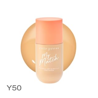 Cute Press My Match Foundation SPF 50 PA++++ Y50 Warm Beige