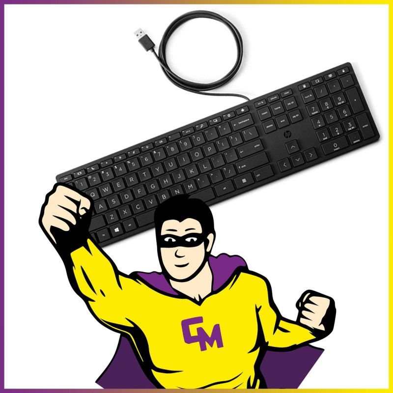 HP AZERTY USB Keyboard (TPC-P001K/HSA-P010K) - Black, 109 Keys